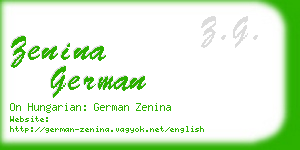 zenina german business card